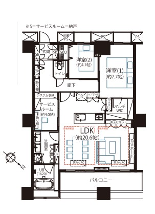東京都中央区勝どき６丁目 間取図・土地図