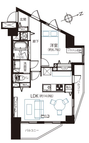 東京都渋谷区本町３丁目 間取図・土地図