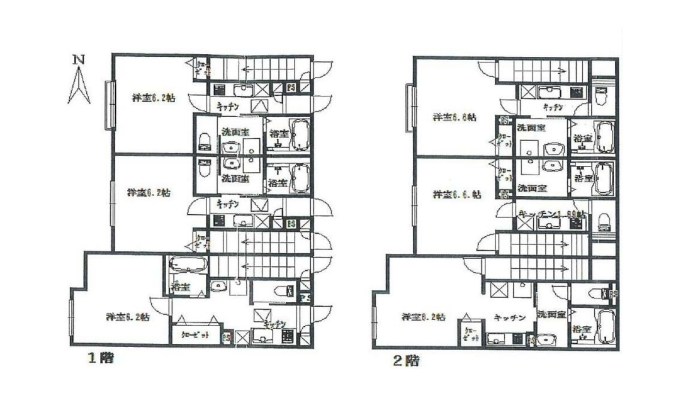 東京都杉並区下井草３丁目 間取図・土地図