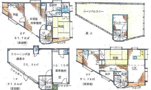 埼玉県朝霞市本町３丁目 間取図・土地図