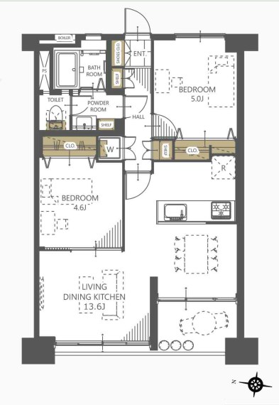 東京都練馬区豊玉南３丁目 間取図・土地図