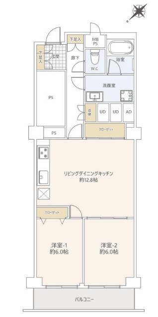 東京都西東京市谷戸町３丁目 間取図・土地図