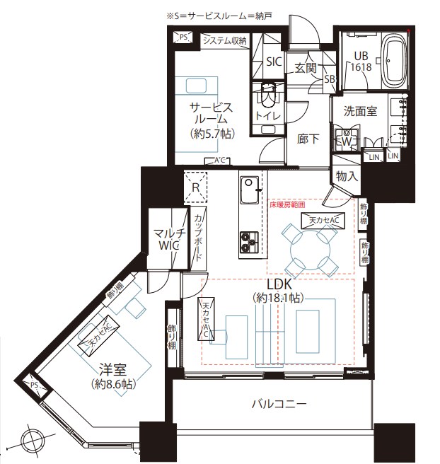 東京都港区白金１丁目 間取図・土地図