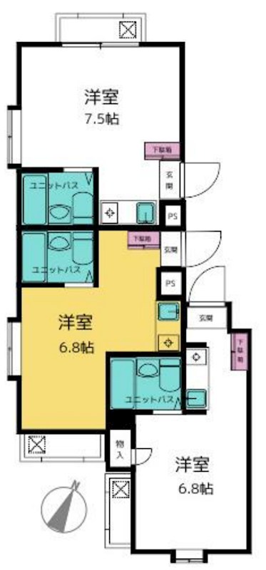 東京都清瀬市元町１丁目 間取図・土地図