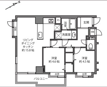 東京都港区麻布十番２丁目 間取図・土地図