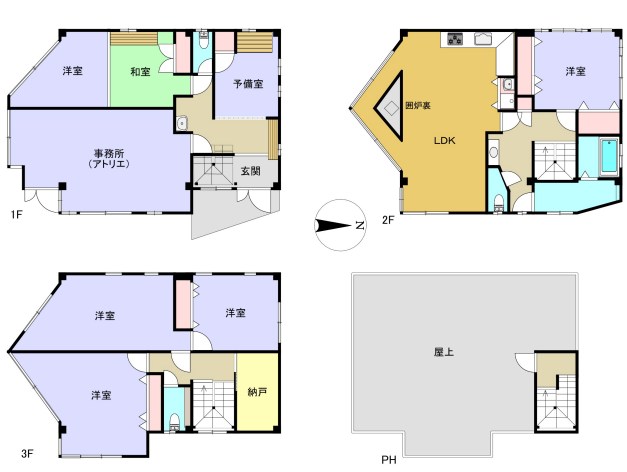 東京都清瀬市野塩４丁目 間取図・土地図