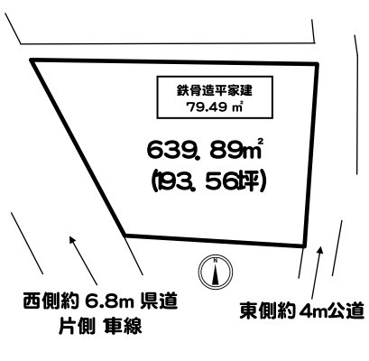 埼玉県入間郡越生町成瀬 間取図・土地図