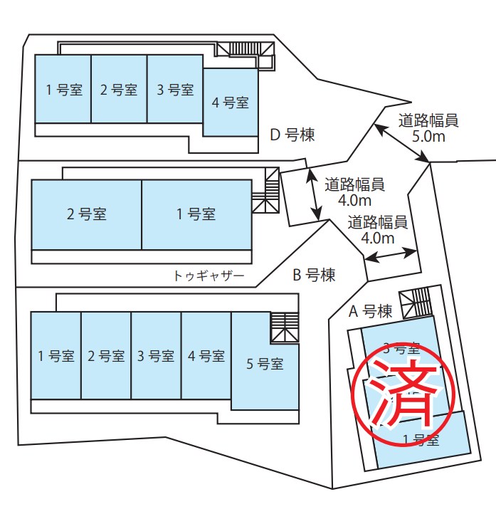 神奈川県川崎市高津区新作３丁目 区画図