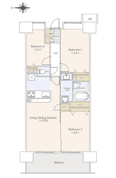 埼玉県入間市豊岡１丁目 間取図・土地図