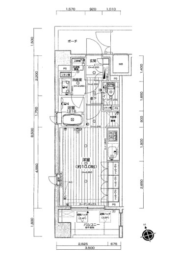 神奈川県川崎市高津区溝口１丁目 間取図・土地図