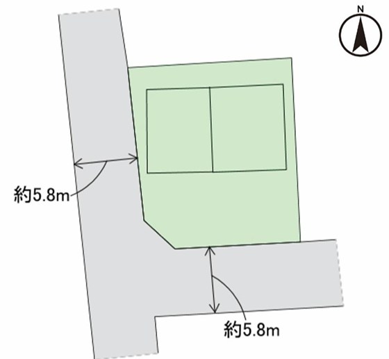 群馬県高崎市上大類町 間取図・土地図