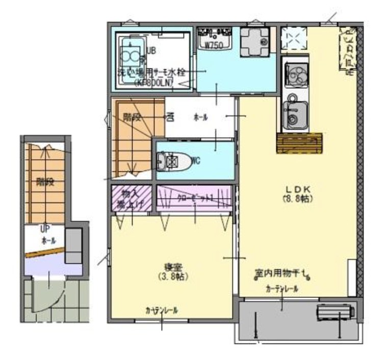 茨城県牛久市田宮３丁目 間取図・土地図