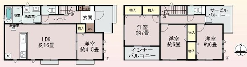 群馬県高崎市双葉町 間取図・土地図
