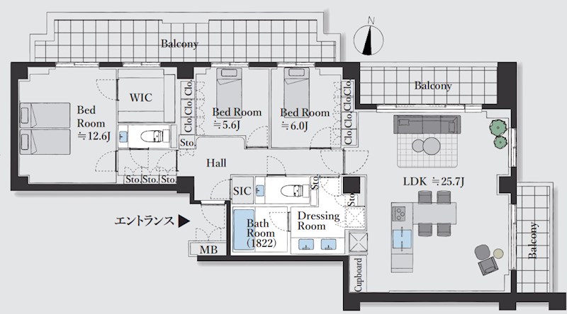 東京都港区元麻布３丁目 間取図・土地図