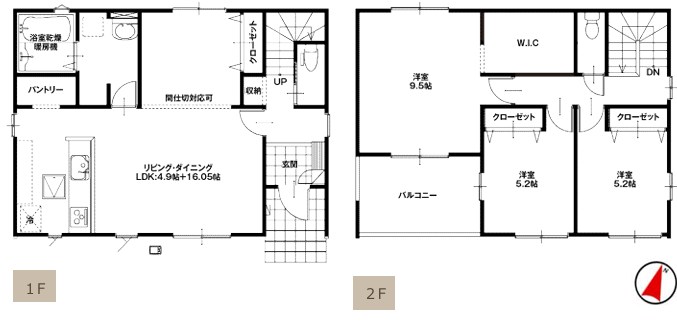 群馬県伊勢崎市美茂呂町 間取図・土地図