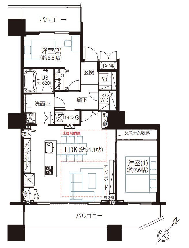 東京都大田区蒲田４丁目 間取図・土地図