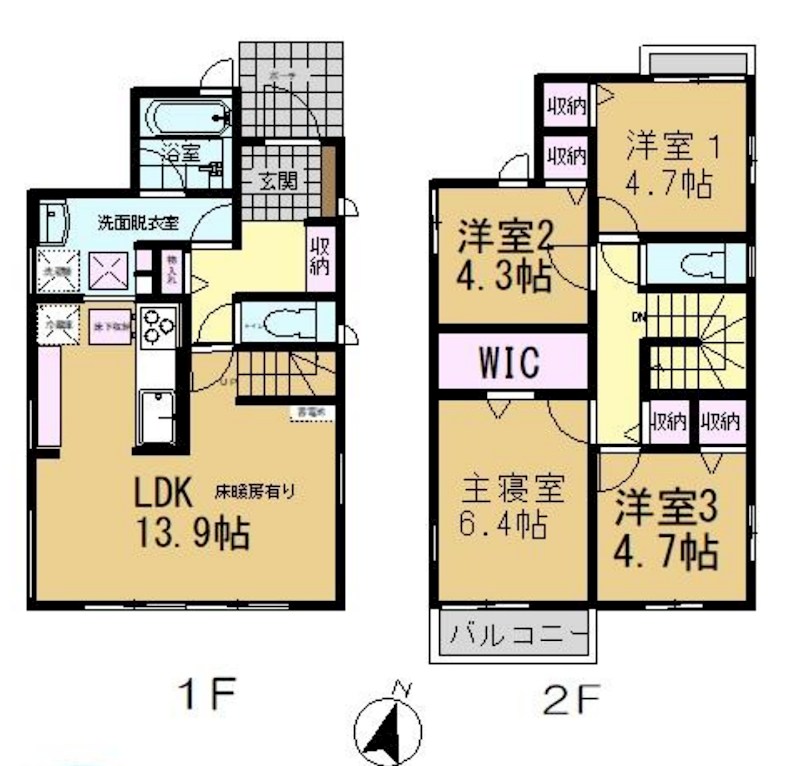 千葉県千葉市若葉区小倉台７丁目 間取図・土地図