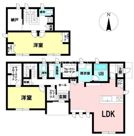 群馬県伊勢崎市平和町 間取図・土地図