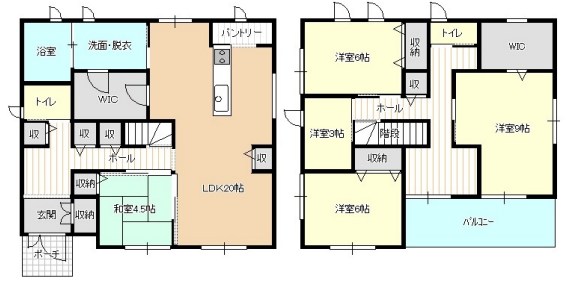 群馬県前橋市横手町 間取図・土地図