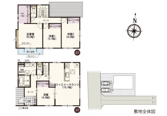 群馬県伊勢崎市今泉町２丁目 間取図・土地図