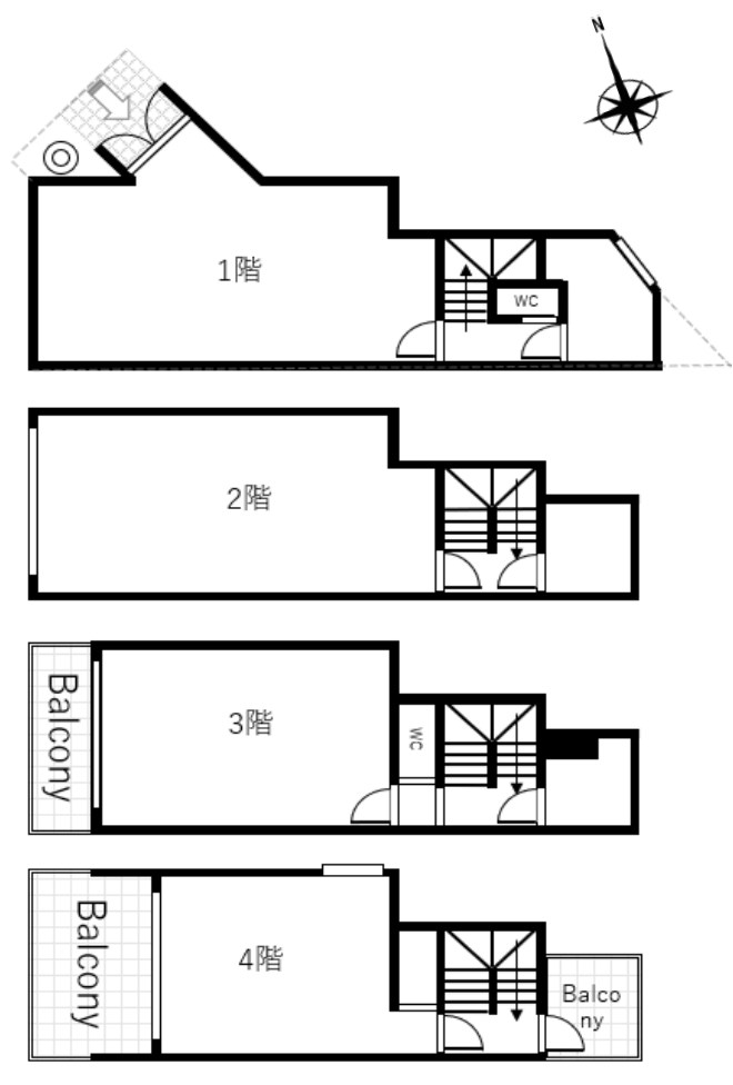 東京都渋谷区代々木１丁目 間取図・土地図