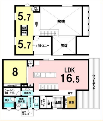 群馬県伊勢崎市南千木町 間取図・土地図