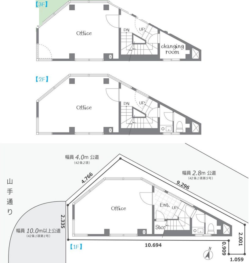東京都目黒区目黒２丁目 間取図・土地図