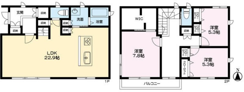 群馬県太田市藪塚町 間取図・土地図