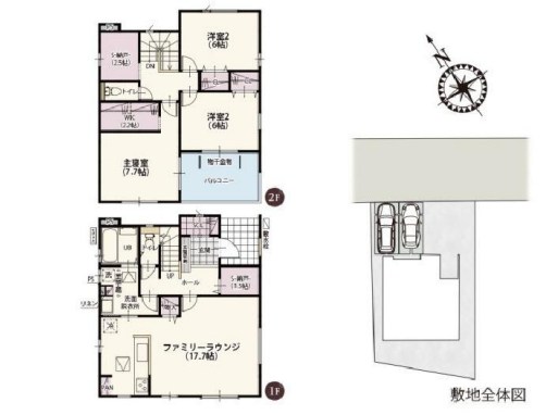 栃木県宇都宮市平松１丁目 間取図・土地図