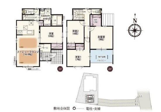 栃木県宇都宮市簗瀬３丁目 間取図・土地図