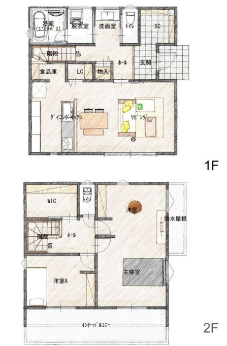 栃木県宇都宮市中戸祭町 間取図・土地図