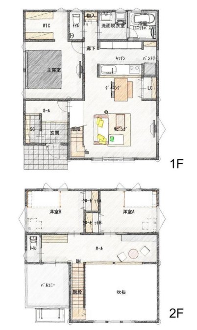 栃木県小山市間々田 間取図・土地図