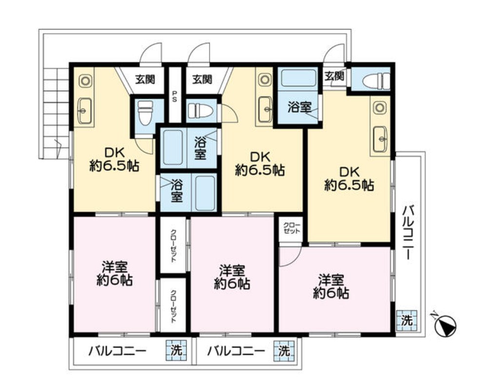 埼玉県富士見市関沢２丁目 間取図・土地図