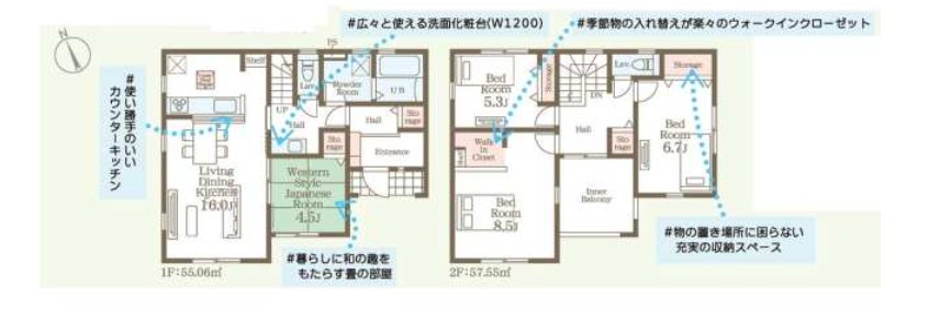 栃木県下都賀郡野木町潤島 間取図・土地図
