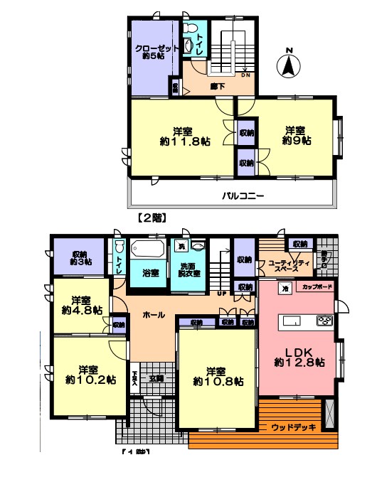 茨城県牛久市上柏田４丁目 間取図・土地図