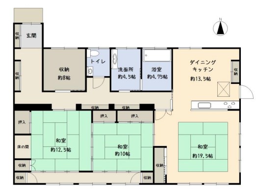 茨城県つくば市上郷 間取図・土地図