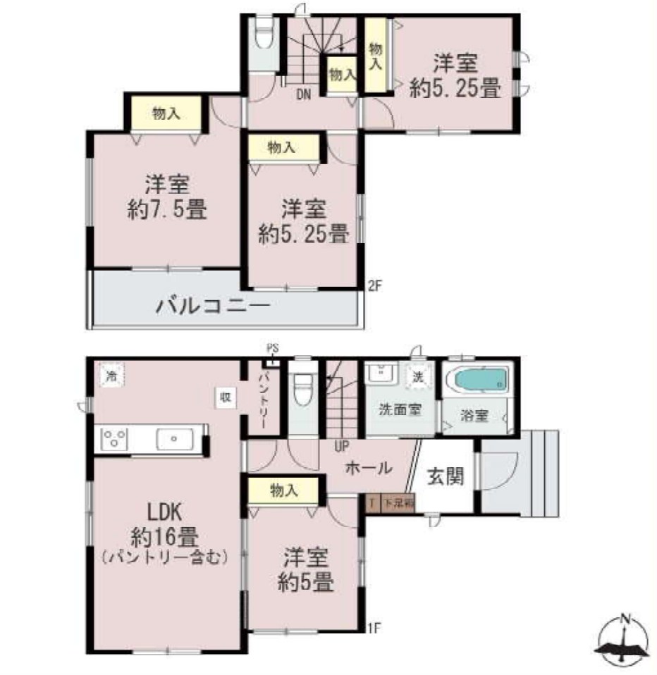 茨城県水戸市大塚町 間取図・土地図