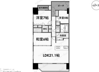 群馬県高崎市連雀町 間取図・土地図