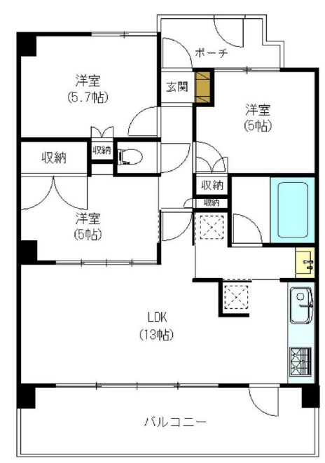 栃木県足利市八幡町 間取図・土地図