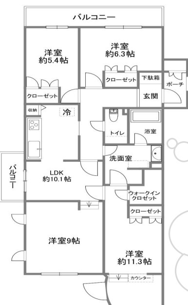 茨城県つくば市梅園２丁目 間取図・土地図