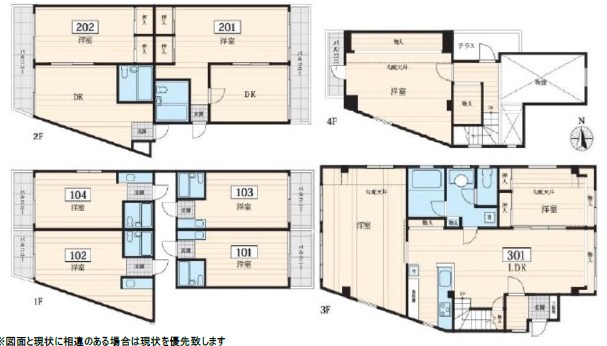 東京都杉並区上高井戸１丁目 間取図・土地図