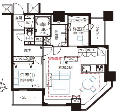 東京都港区芝４丁目 間取図・土地図