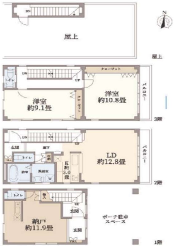 東京都江東区亀戸２丁目 間取図・土地図