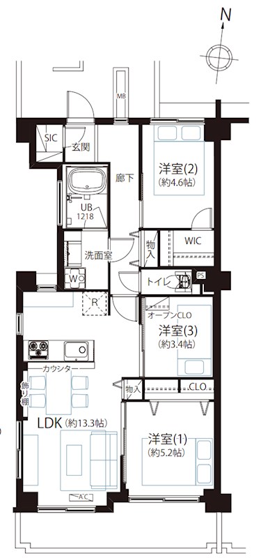 東京都練馬区貫井１丁目 間取図・土地図