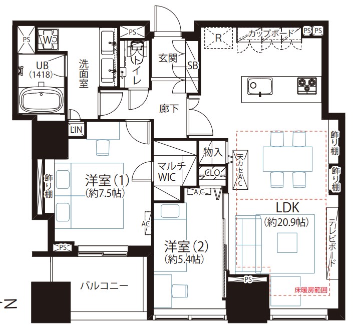東京都江東区豊洲３丁目 間取図・土地図