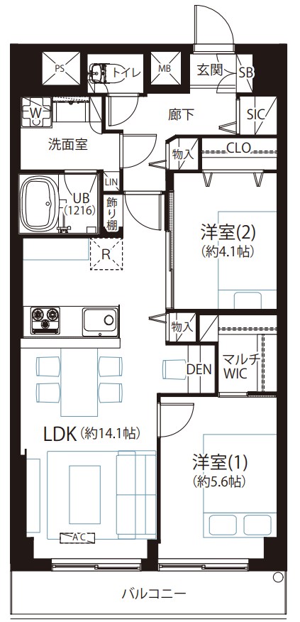 東京都大田区大森本町２丁目 間取図・土地図