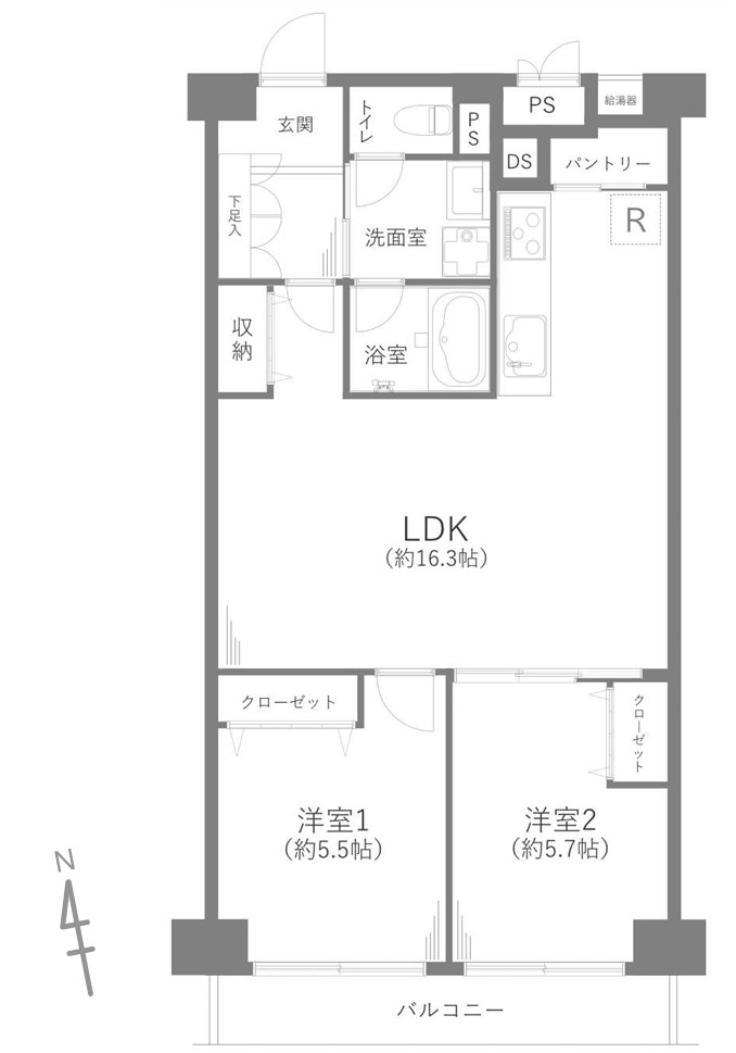 東京都小平市花小金井南町２丁目 間取図・土地図
