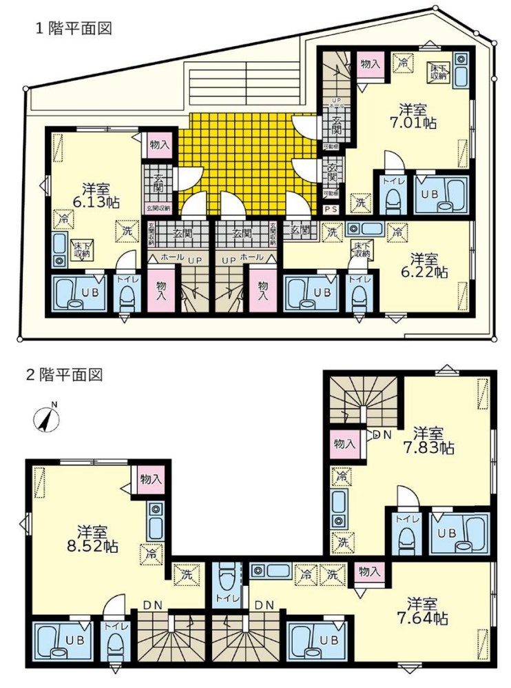 神奈川県藤沢市亀井野 間取図・土地図