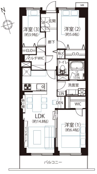 東京都大田区蒲田１丁目 間取図・土地図