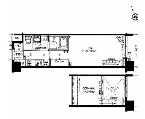 東京都港区芝浦２丁目 間取図・土地図